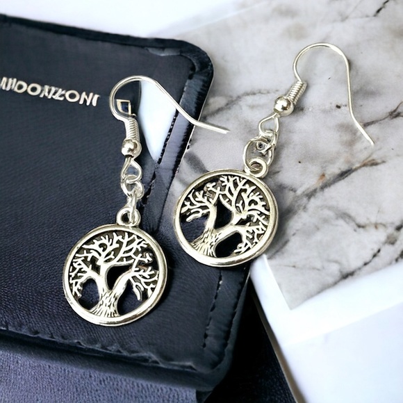 5 For $25💫Silver Tree of Life Dangles Earrings - Picture 3 of 5